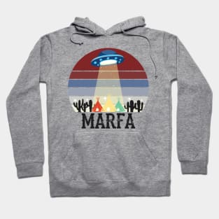 Marfa TX Ghost Lights Festival UFO Texas Art Hoodie